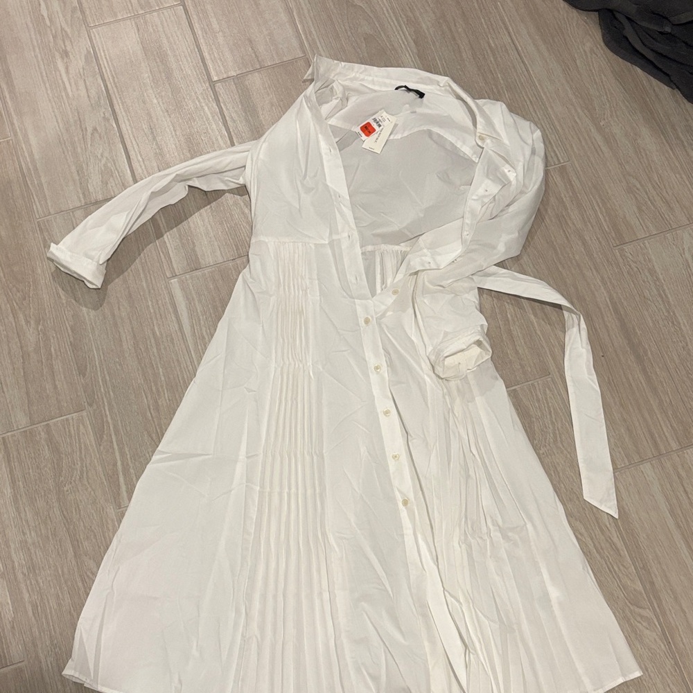 Banana Republic White Long Sleeve Dress